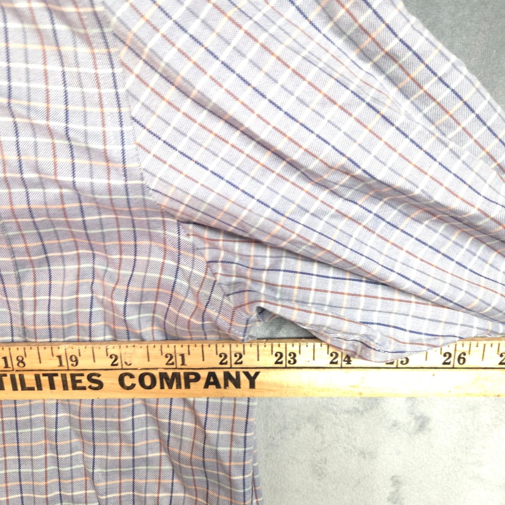 UNTUCKit Button Down Shirt Mens XL Blue Plaid Slim Fit Wrinkle Free Cotton - Picture 6 of 8